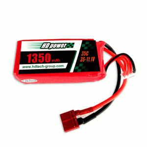 HD POWER 1350mAh 35C 3S 11.1V batteria di lipo