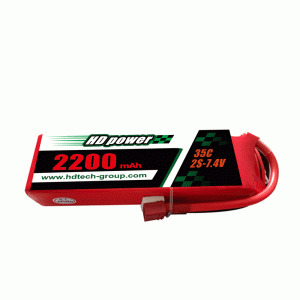 Batteria lipo HD POWER 2200mAh 35C 2S 7.4V