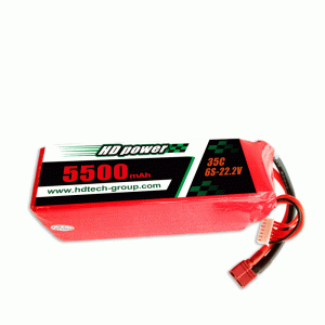 Batteria lipo HD POWER 5500mAh 35C 6S 22,2V