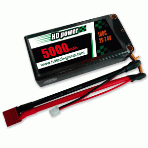 Custodia rigida 5000mAh 100C 2S 7.4V Shorty RC batteria per auto